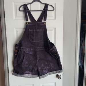 Purple Tie-Dye Overalls